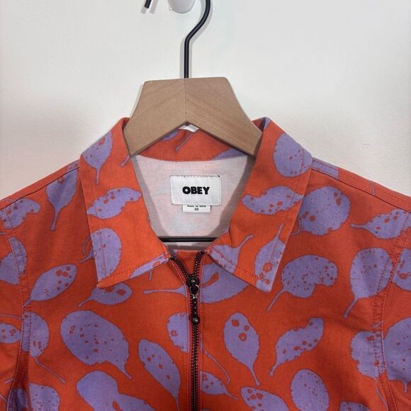 OBEY LEAVES WORK DRESS NEW with tags Size XS GINGER BISCUIT MULTI - Picture 11 of 16